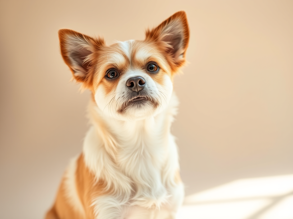 Slatka ženka psa (npr. pudlica ili čivava) sa rozom mašnicom